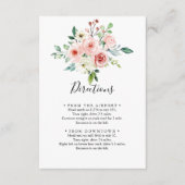 Elegante sierlijke herfst bloemenbruiloft routebes informatiekaartje (Voorkant)