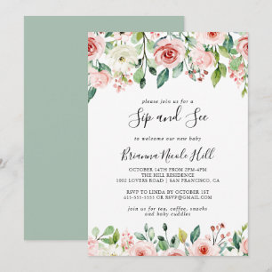 Elegante sierlijke herfst bloemensip en zie kaart