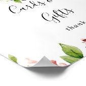 Elegante Sierlijke Herfst Bloemkaarten en Cadeaubo Poster (Hoek)