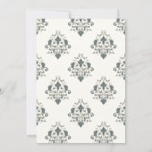 Elegante Sierlijke Scroll Ontwerp Bewaar de Datum (Achterkant)