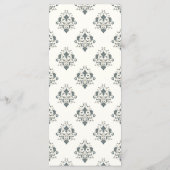 Elegante Sierlijke Trouwmenu Kaart (Achterkant)