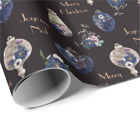 Elegante sierplanten van champagne blush en marine cadeaupapier (Rol Hoek)