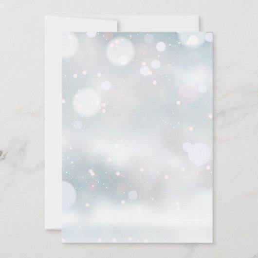 Elegante Signature Winter Frost Trouwkaart Kaart (Achterkant)