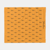 Elegante, silhouet Lingala dansers Fleece Deken (Voorkant (Horizontaal))