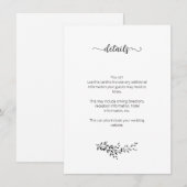 Elegante silhouet van bladeren details kaart (Voorkant / Achterkant)