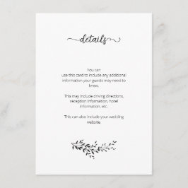 Elegante silhouet van bladeren details kaart