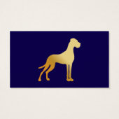 Elegante silhouet van een Deense dog  Visitekaartje (Achterkant)