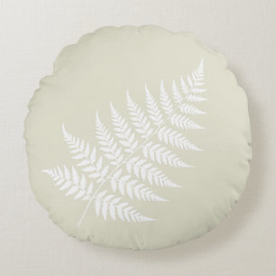 Elegante Silhouette Lichtgroene Witte Varens Rond Kussen