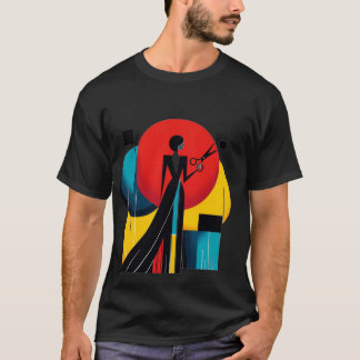 Elegante Silhouette Modern Kunst Grafisch T-shirt