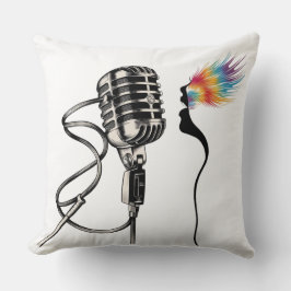 Elegante Silhouette Singer Kussen