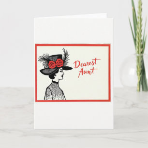 Elegante Silhouette Tante Kaart