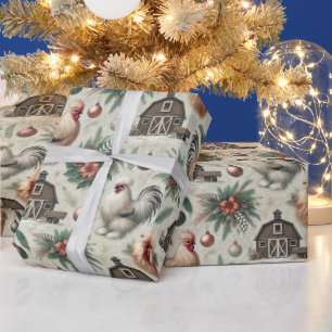 Elegante Silkie Kip Kerstvakantie Gift Wrap Cadeaupapier