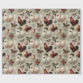 Elegante Silkie Kip Kerstvakantie Gift Wrap Cadeaupapier (Vlak)