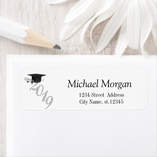 Elegante Simpele  Afstudeerhoed Etiket (Insitu)