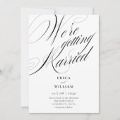 Elegante simpele bruiloft kaart (Voorkant)