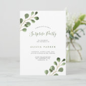 Elegante simpele eucalyptusbladeren verjaardagsfee kaart (Staand voorkant)