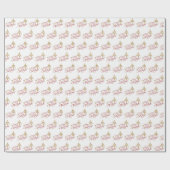 Elegante Simpele Prettig Kerst Wens Cadeaupapier (Vlak)