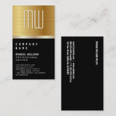 Elegante simpele profesión profesional metal brill visitekaartje (Voorkant / Achterkant)