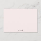 Elegante Simple Blush Pink boeken voor Baby Reques Informatiekaartje (Achterkant)