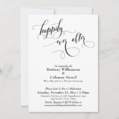 Elegante Simple Happily Ever After Ontvangst Kaart (Voorkant)