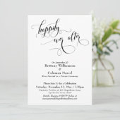 Elegante Simple Happily Ever After Ontvangst Kaart (Staand voorkant)