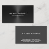 Elegante simple profesión profesional metal brillo visitekaartje (Voorkant / Achterkant)