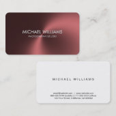 Elegante simple profesión profesional metal brillo visitekaartje (Voorkant / Achterkant)
