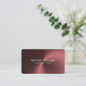 Elegante simple profesión profesional metal brillo visitekaartje (Staand voorkant)
