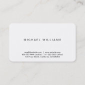 Elegante simple profesión profesional metal brillo visitekaartje (Achterkant)