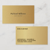 Elegante simple profesión profesional metal brillo visitekaartje (Voorkant / Achterkant)
