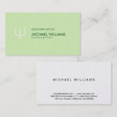 Elegante simple profesión psicólogo verde claro visitekaartje (Voorkant / Achterkant)