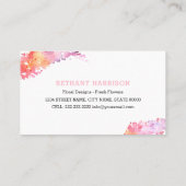 Elegante simplistische bloemist visitekaartje (Achterkant)