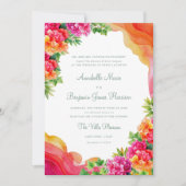 Elegante Sinaasappel Bloemen Bougainville Italië H Kaart (Voorkant)