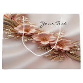 Elegante Sinaasappel Perzik Bloem Cadeautas (Voorkant)