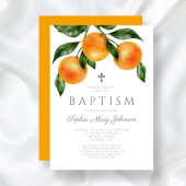 Elegante Sinaasappels Meisje Dopen Kaart