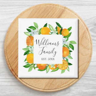 Elegante Sinaasappelvruchten en Bloemen Zomer Bloe Magneet