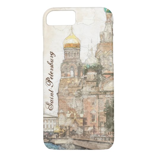 Elegante Sint-Petersburg Rusland iPhone Case | Sta (Achterkant)