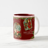 Elegante Sinterklaas Geloven Werveltje  Tweekleurige Koffiemok (Voorkant rechts)