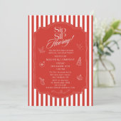 Elegante sip hoera corporate kerstfeest kaart (Staand voorkant)