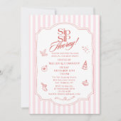 Elegante sip hoera corporate kerstfeest kaart (Voorkant)