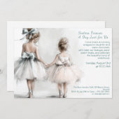 Elegante Sister Day Brunch Uitnodiging – Pastel Ar (Voorkant / Achterkant)