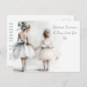 Elegante Sister Day Brunch Uitnodiging – Pastel Ar (Voorkant / Achterkant)