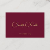 Elegante Sjabloon Goud Tekst Script Luxe Euro Form Visitekaartje (Voorkant)