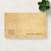 Elegante Sjabloon Handgeschreven Monogram Post-it® Notes (Kantoor)