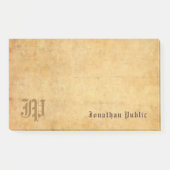 Elegante Sjabloon Handgeschreven Monogram  Post-it® Notes (Voorkant)