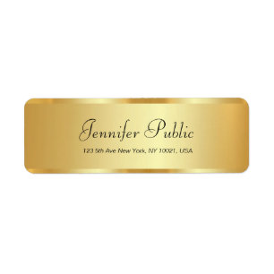 Elegante Sjabloon kalligrafie Script Glamour Gold Etiket