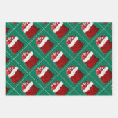 Elegante sjabloon Kerst dennenboom groen cadeau Inpakpapier Vel (Voorkant 2)