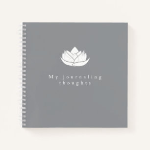 Elegante Sjabloon Lotus Flower Journaling Gedachte Notitieboek