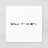 Elegante Sjabloon Modern Eenvoudig Professioneel Vierkante Visitekaartje (Voorkant)