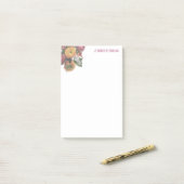 Elegante Sjabloon Pastel Kleuren Waterverf Rozen Post-it® Notes (Op bureau)